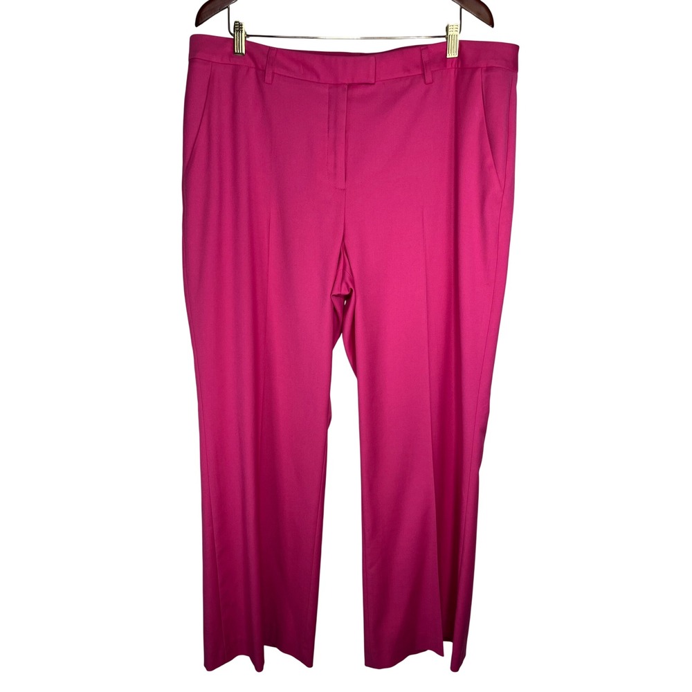 Alex Marie Hot Pink Straight-Leg Dress Trousers